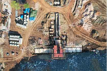 Lithium processing plant construction site